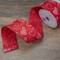 2.5" x 10yd. Red Glittered Hearts Valentine's Day Wired Craft Ribbon
